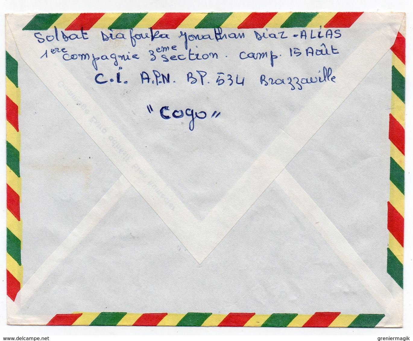 Congo YT N°214 Seul Sur Lettre Brazaville CTM Pour La France 1969 (Nice Azur Parfumerie Laboratoires) Blason - Usados