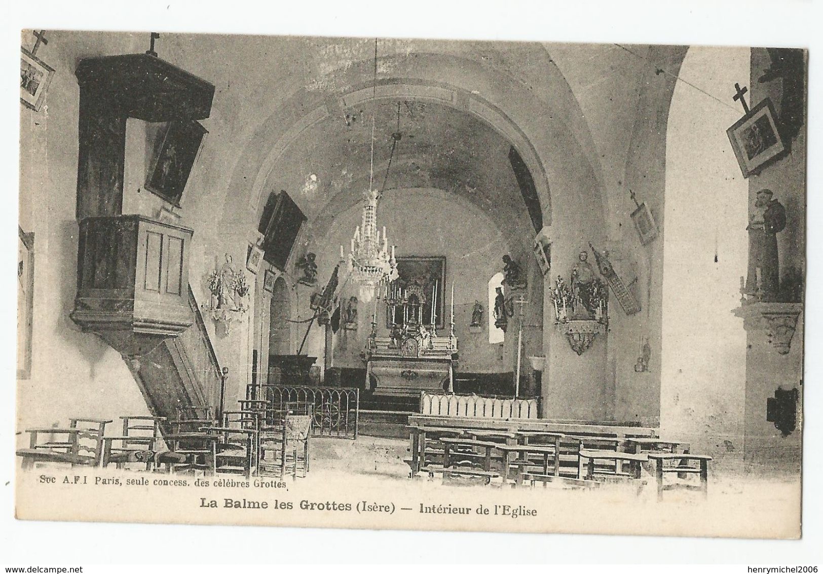 38 Isère La Balme Les Grottes Intérieur De L'église - La Balme-les-Grottes