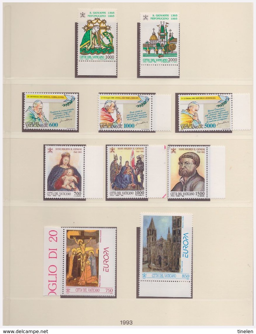 Vaticano - collezione su album Lindner  dal 1979 al 1996 serie/foglietti/libretti