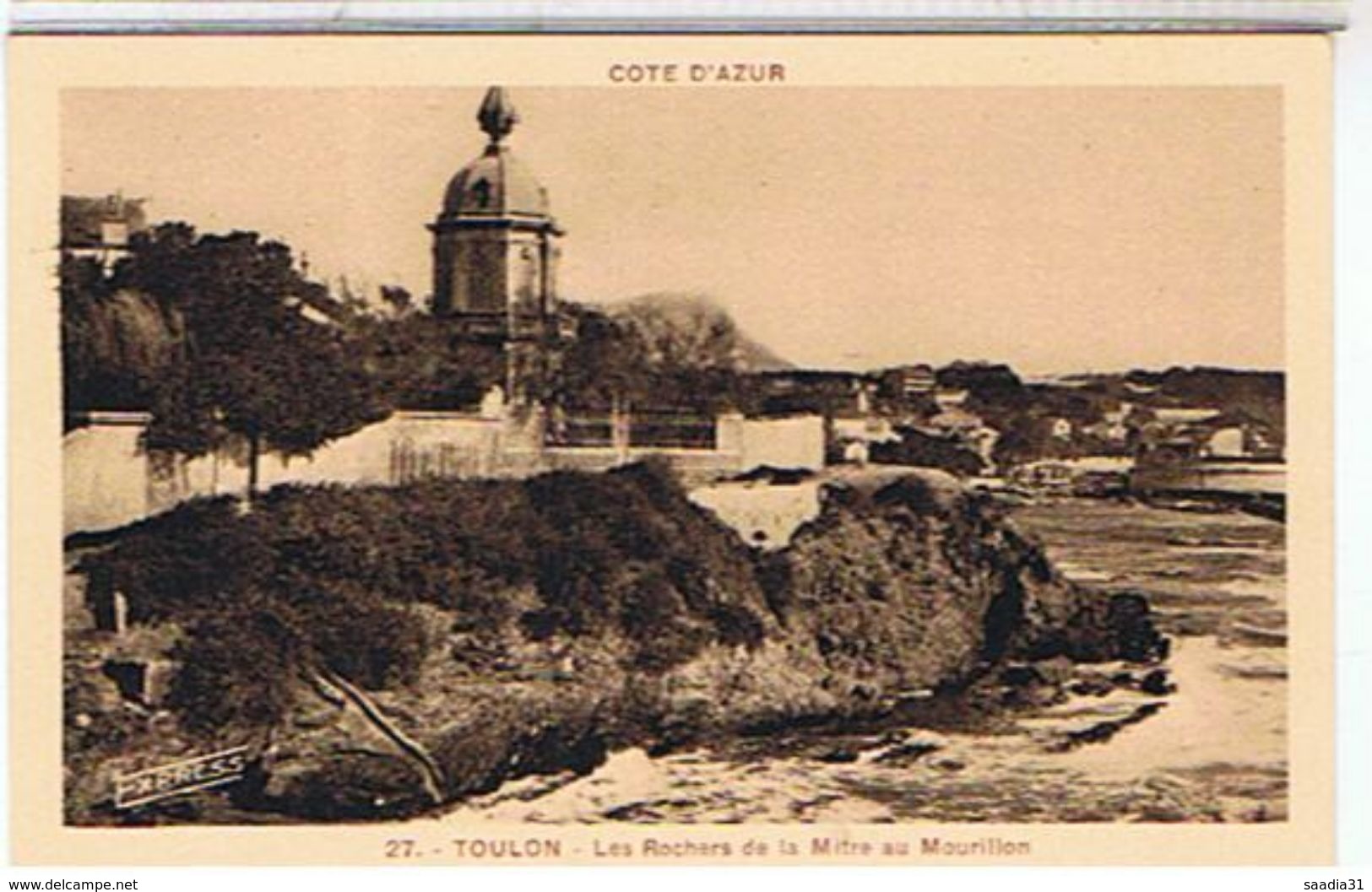 83..TOULON  - LES ROCHERS  DE LA MITRE  AU  MOURILLON         TBE  1F 778 - Toulon