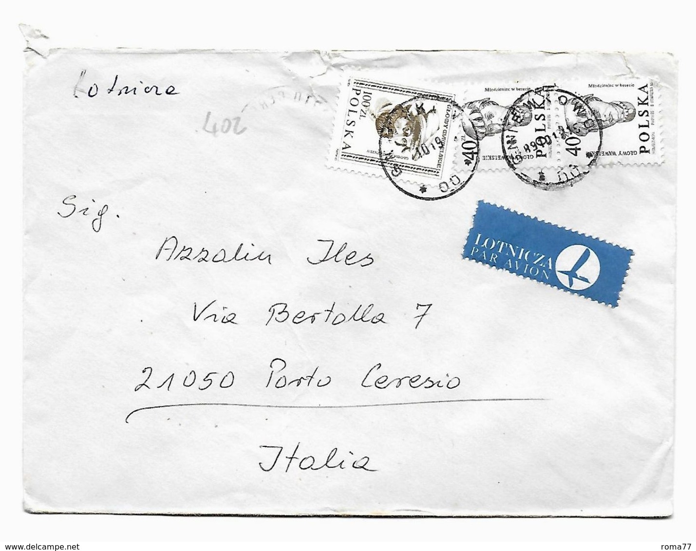 EDB402  - POLONIA , Lettera  Del 1989 - Storia Postale