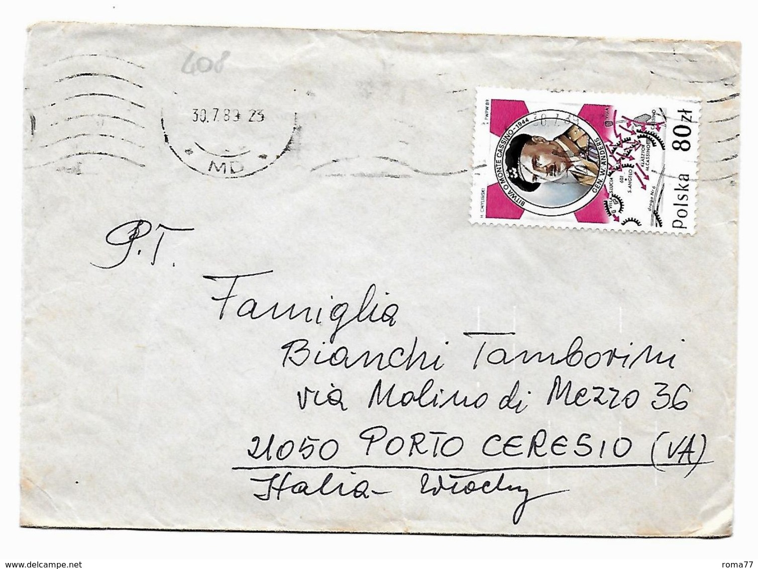 EDB408  - POLONIA , Lettera  Del 1989 - Storia Postale