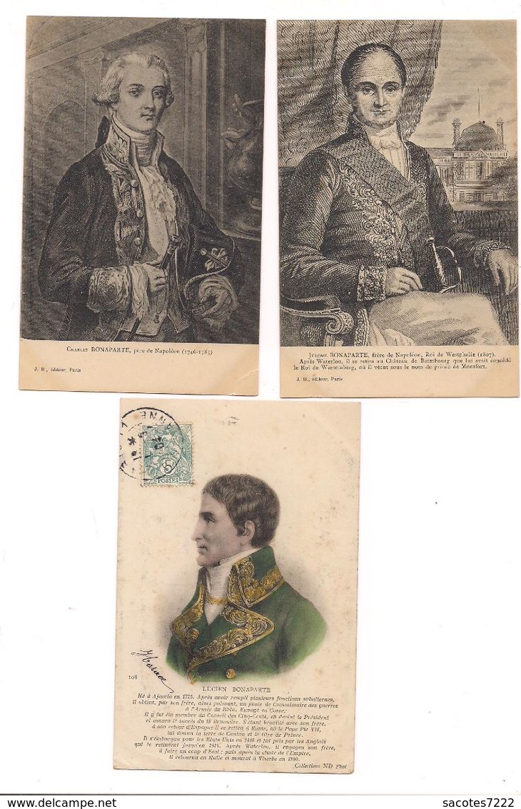 18  CPA FAMILLE  NAPOLEON  BONAPARTE: Caroline;Mathilde,Jérôme,Charles, Lucien Joséphine Marie Louis Murat .etc... - Familias Reales