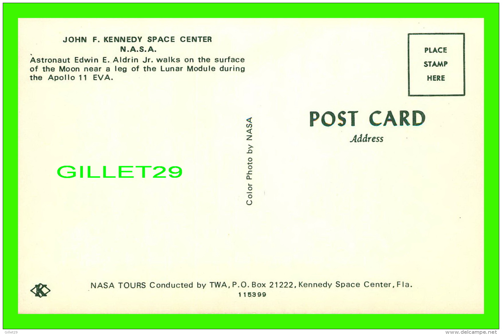 TRANSPORTS, ESPACE - JOHN F. KENNEDY SPACE CENTER N.A.S..A. - ASTRONAUT EDWINN ALDRIN Jr ON THE MOON APOLLO 11 EVA - - Space