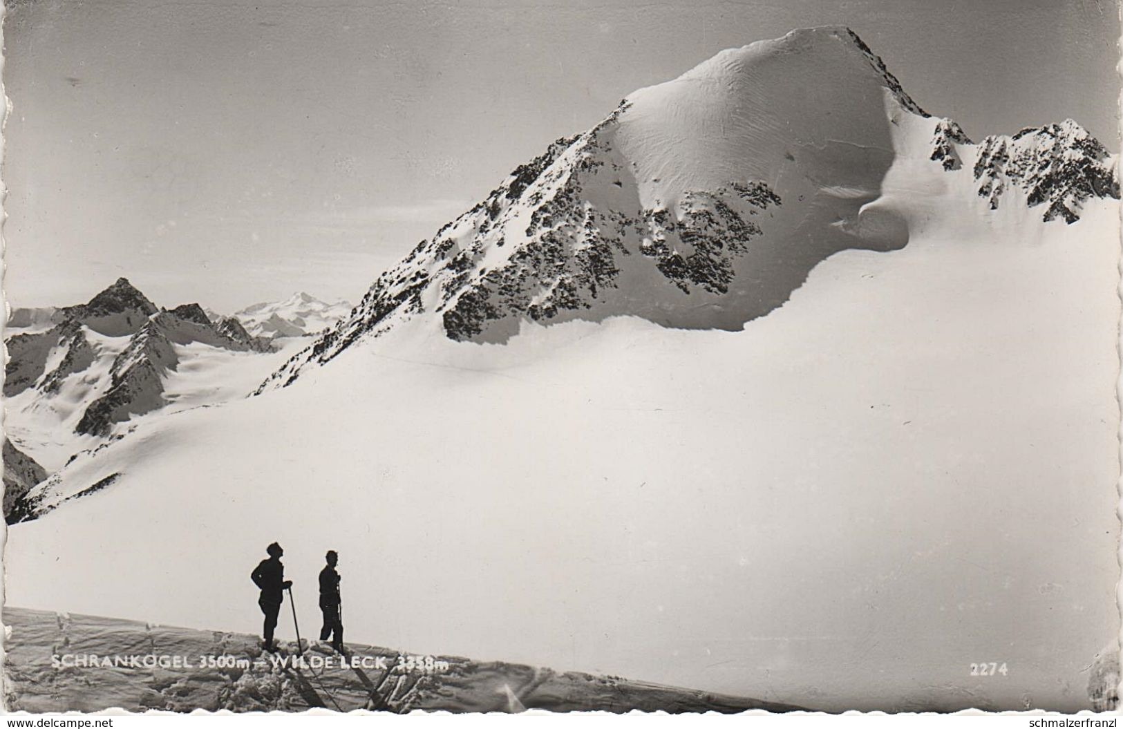 AK Schrankogel Wilde Leck Amberger Hütte Ambergerhütte Stempel Gletscher Gries Sulztal Tirol Österreich Austria Autriche - Längenfeld