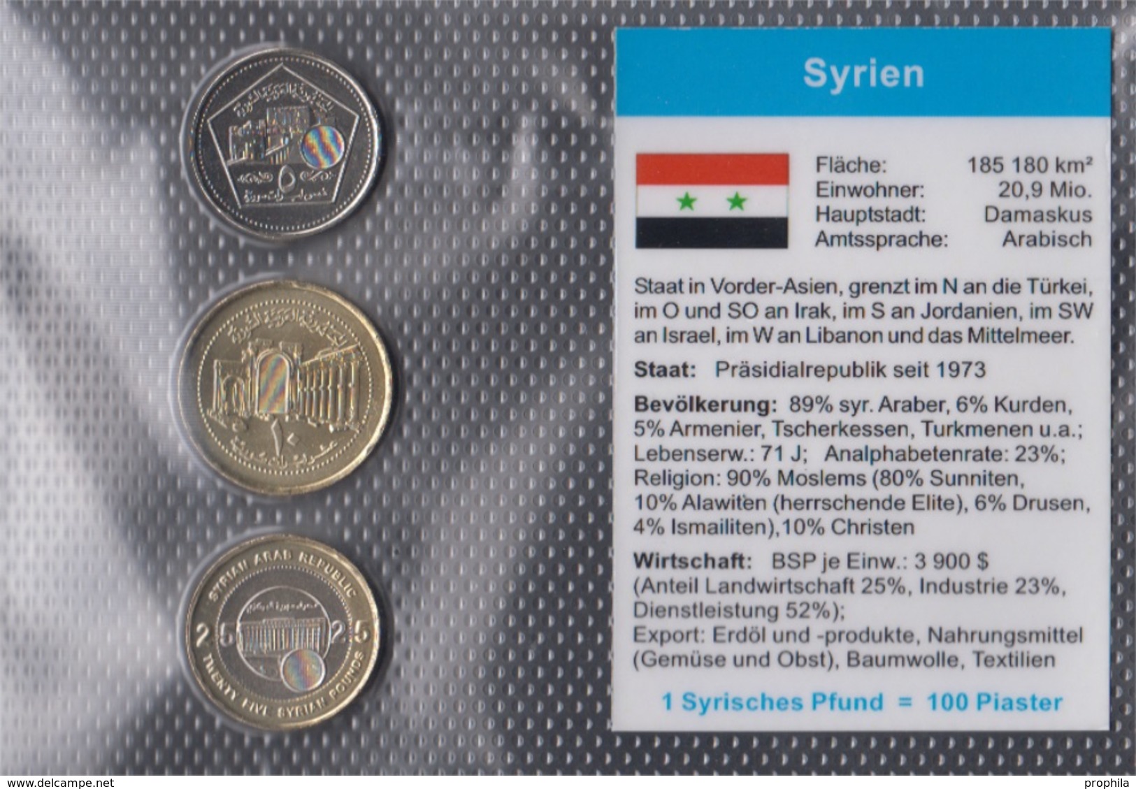 Syrien 2003 Stgl./unzirkuliert Kursmünzen 2003 5 Piaster Bis 25 Piaster (9146514 - Syrien