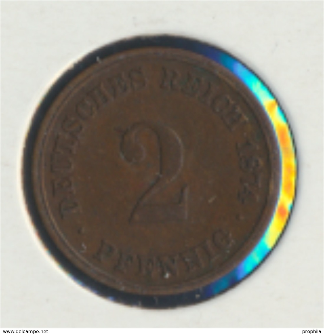 Deutsches Reich Jägernr: 2 1874 C Sehr Schön Bronze 1874 2 Pfennig Kleiner Reichsadler (7849310 - 2 Pfennig