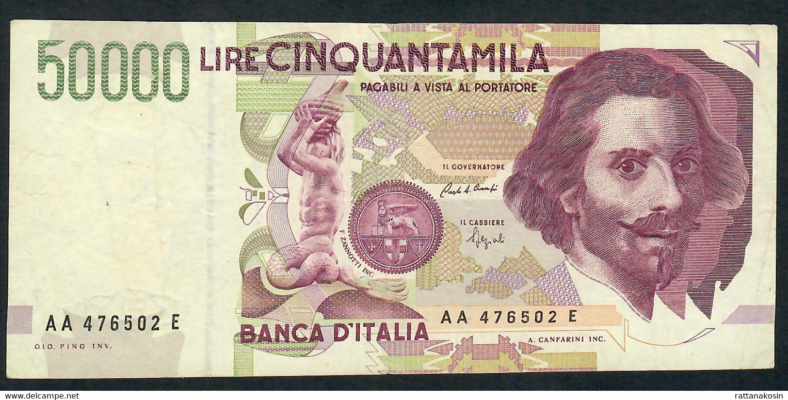 ITALY P116a 50.000 LIRE  27 May 1992 #AA /E    XF No P.h. ! - 50000 Liras