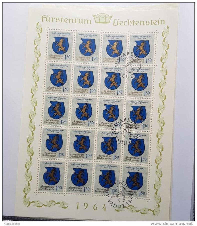 LIECHTENSTEIN LOT 18 KLEINBÖGEN Feuillet Bloc 1964 1965 ** MNH / o  SUPER ETAT