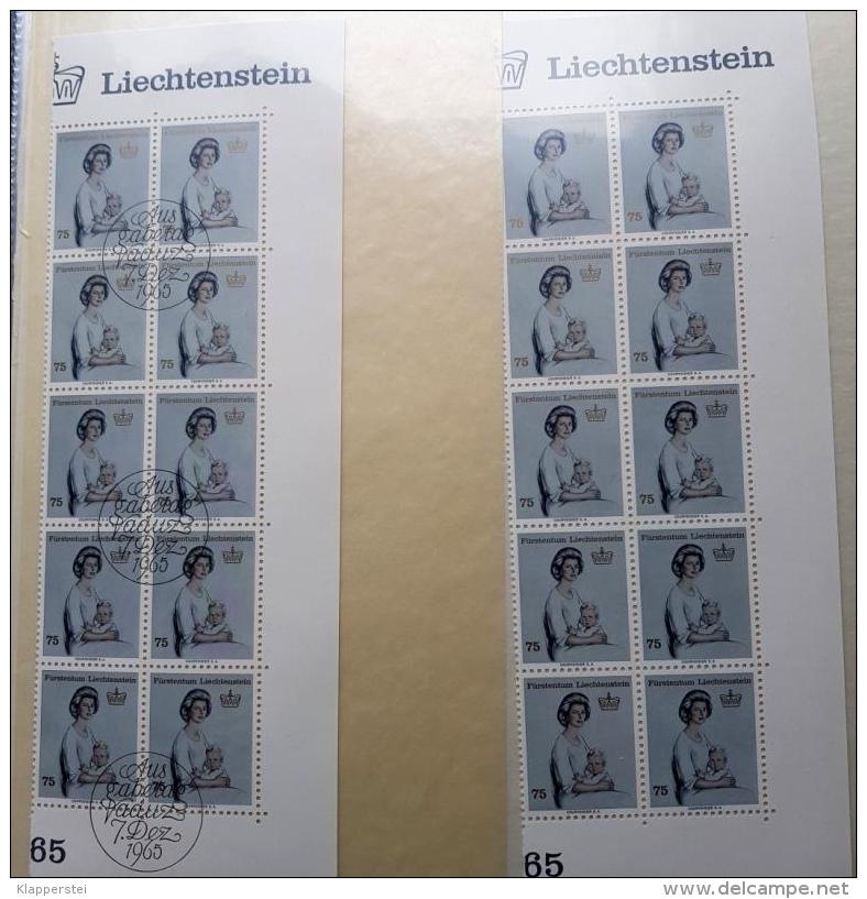 LIECHTENSTEIN LOT 18 KLEINBÖGEN Feuillet Bloc 1964 1965 ** MNH / o  SUPER ETAT