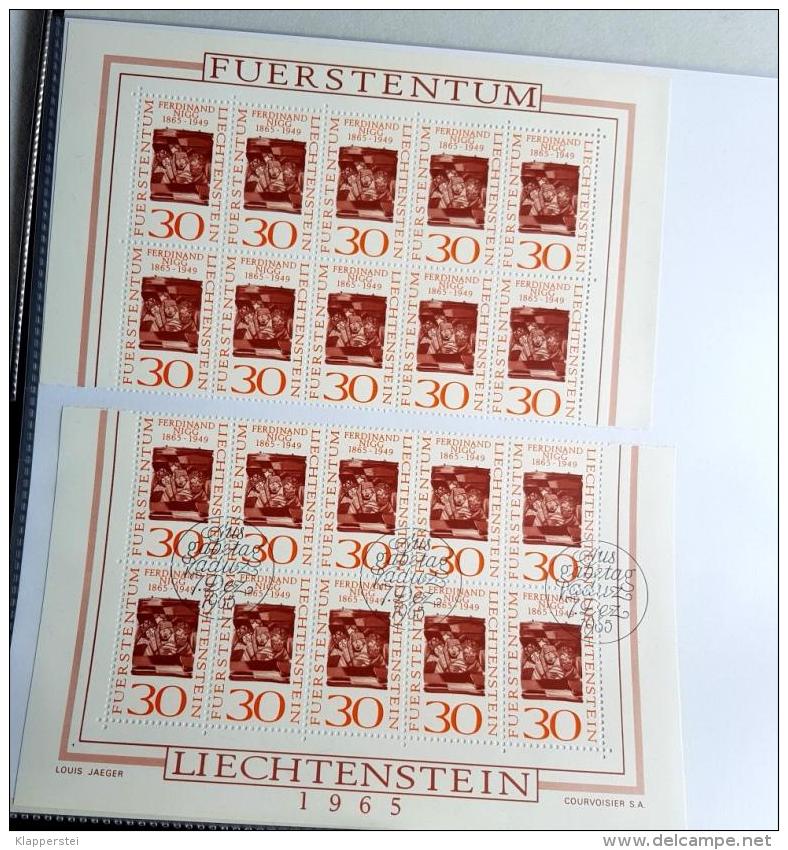 LIECHTENSTEIN LOT 18 KLEINBÖGEN Feuillet Bloc 1964 1965 ** MNH / o  SUPER ETAT