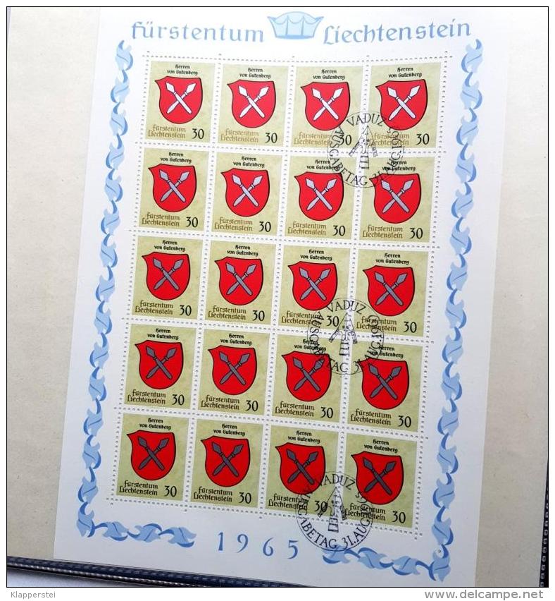 LIECHTENSTEIN LOT 18 KLEINBÖGEN Feuillet Bloc 1964 1965 ** MNH / o  SUPER ETAT