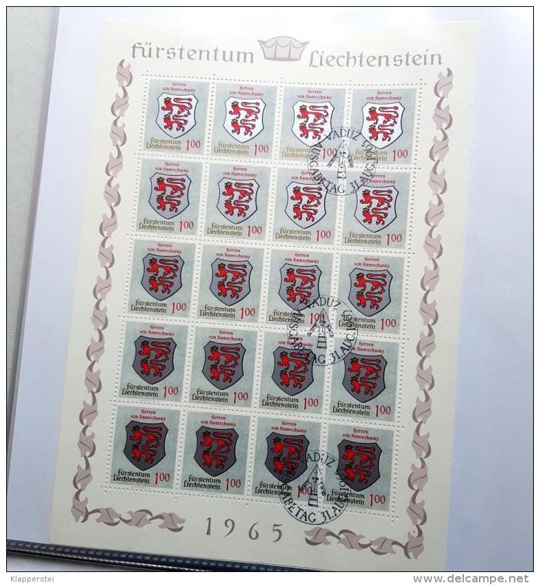 LIECHTENSTEIN LOT 18 KLEINBÖGEN Feuillet Bloc 1964 1965 ** MNH / o  SUPER ETAT