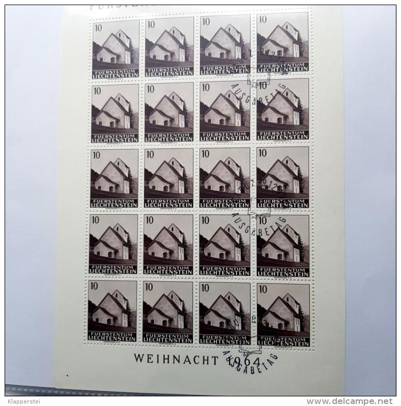 LIECHTENSTEIN LOT 18 KLEINBÖGEN Feuillet Bloc 1964 1965 ** MNH / o  SUPER ETAT