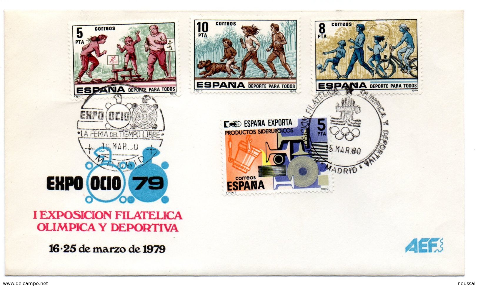 Carta Con Matasellos Commemorativo Expoocio De 1979 - Cartas & Documentos