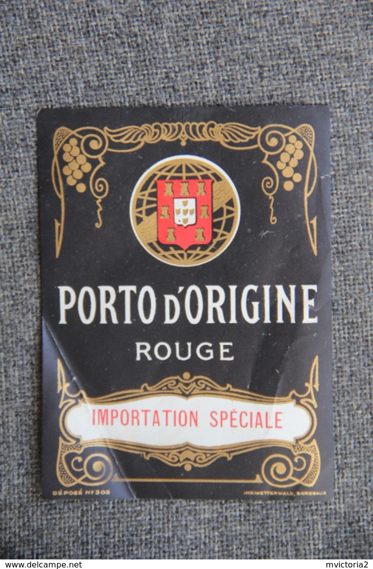 PORTO D'ORIGINE ROUGE - Other & Unclassified