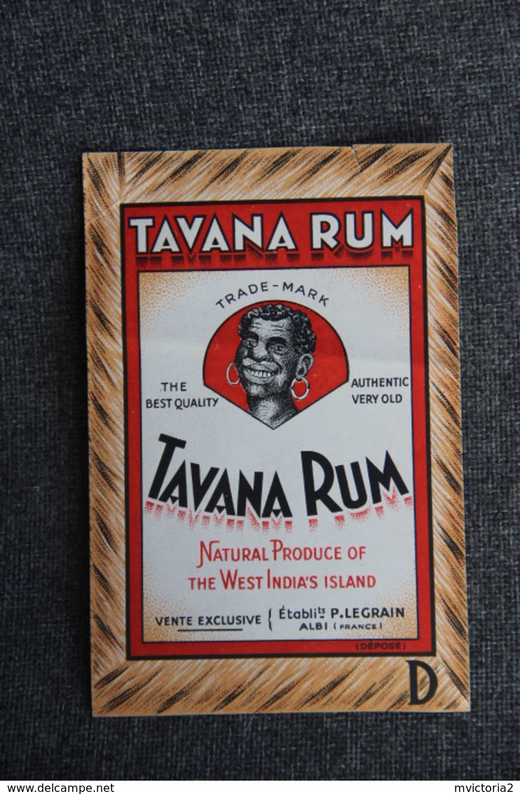 TAVANA RHUM - ALBI, Etablissement P.LEGRAIN - Rhum