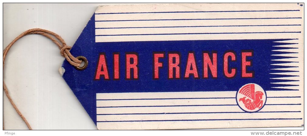 étiquette De Bagage Air France Ca 1955 - Étiquettes à Bagages