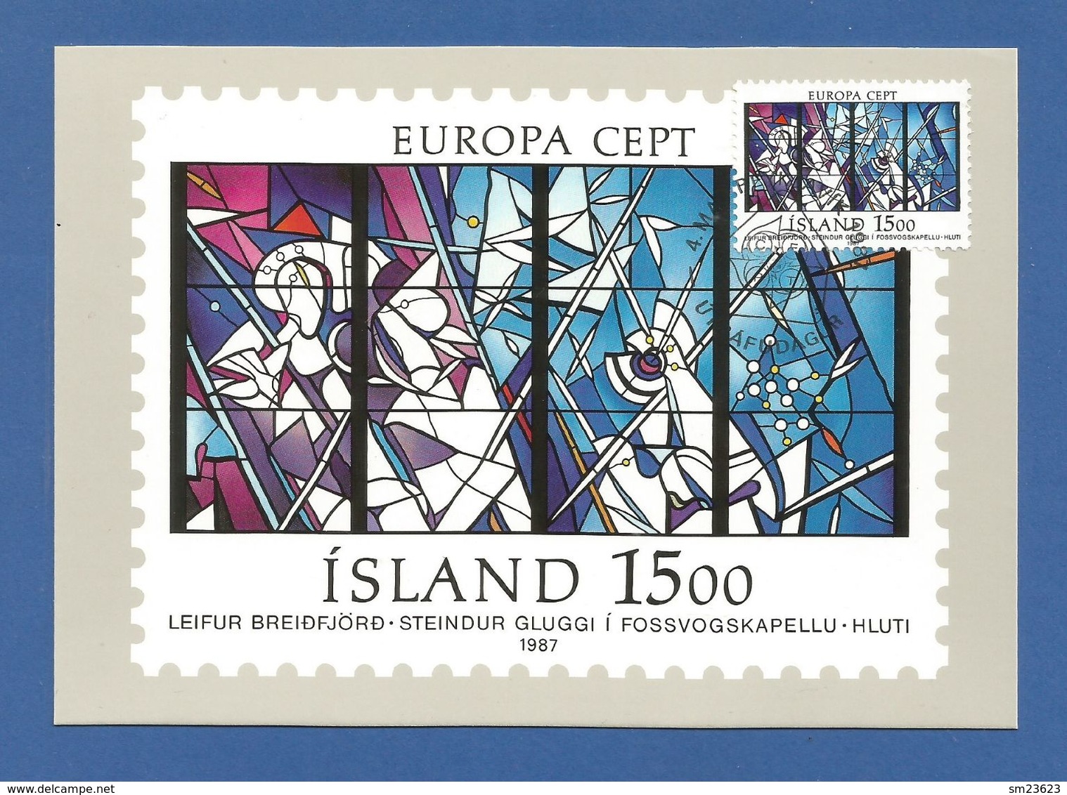 Island 1987 Mi.Nr. 666 , EUROPA CEPT - Moderne Architektur - Maximum Card - 04.05.1987 - 1987