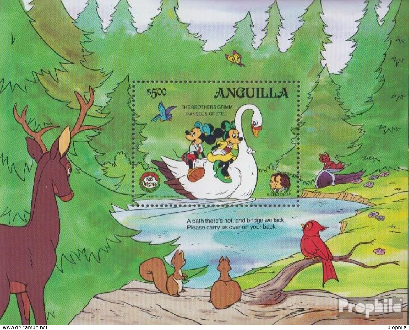 Anguilla Block65 (kompl.Ausg.) Postfrisch 1985 Weihnachten: Walt-Disney-Figuren - Anguilla (1968-...)