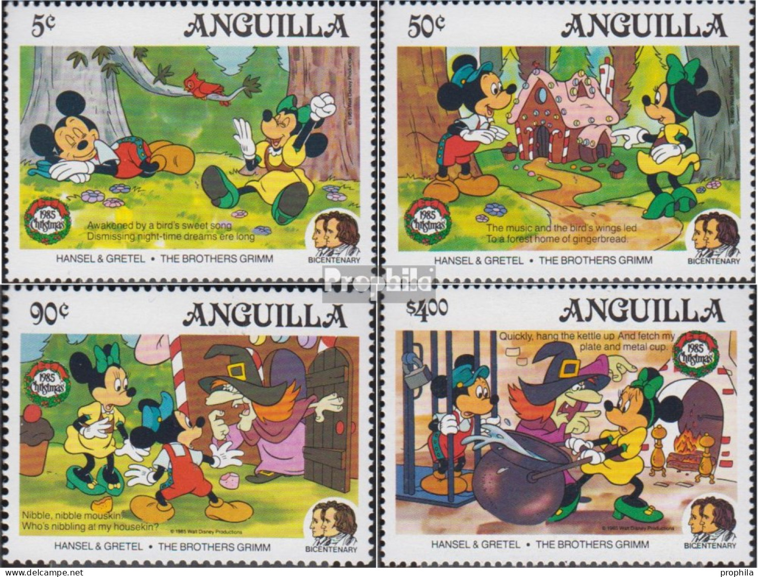 Anguilla 670-673 (kompl.Ausg.) Postfrisch 1985 Weihnachten: Walt-Disney-Figuren - Anguilla (1968-...)