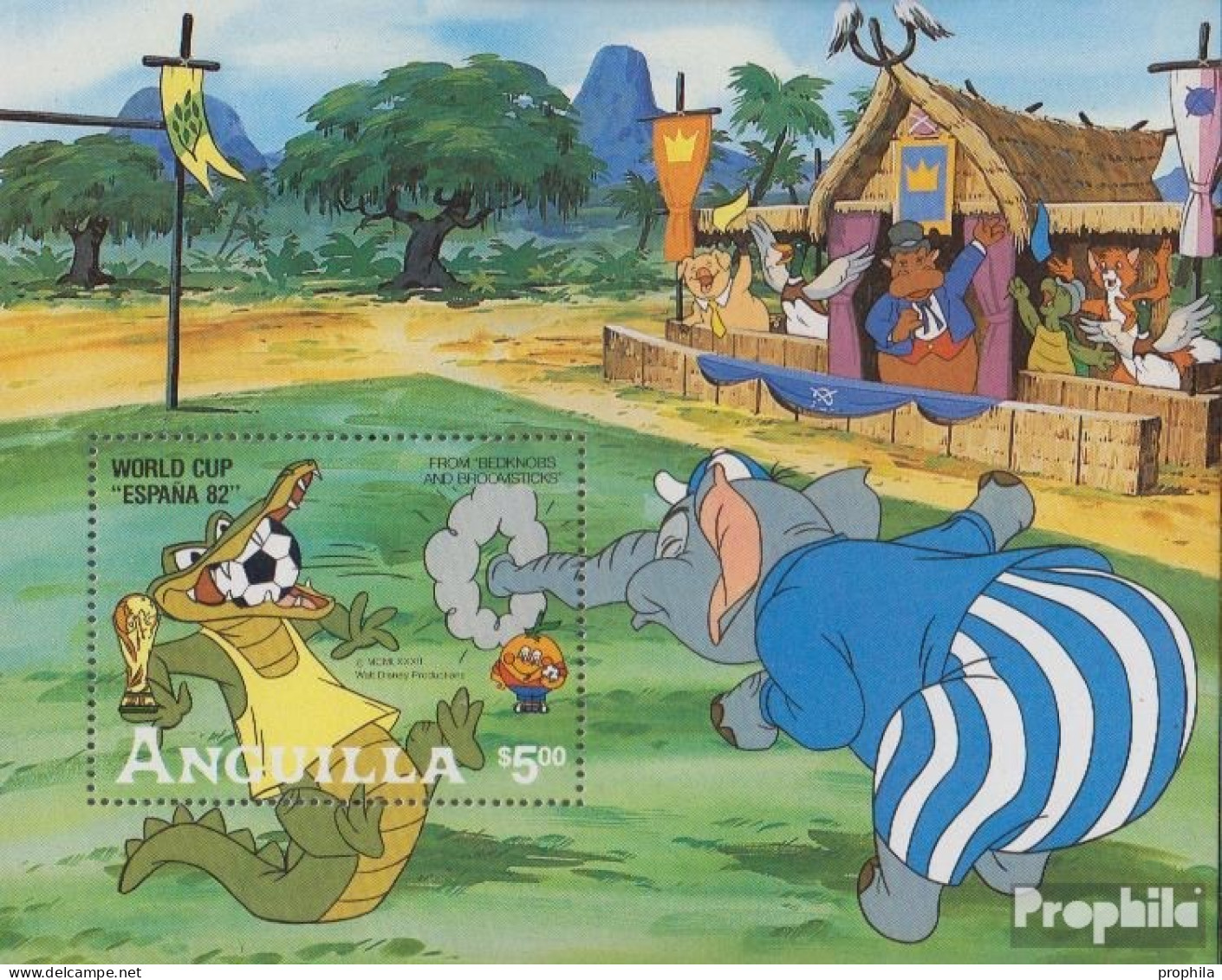 Anguilla Block45 (kompl.Ausg.) Postfrisch 1982 Walt-Disney-Figuren: Fußball-WM - Anguilla (1968-...)