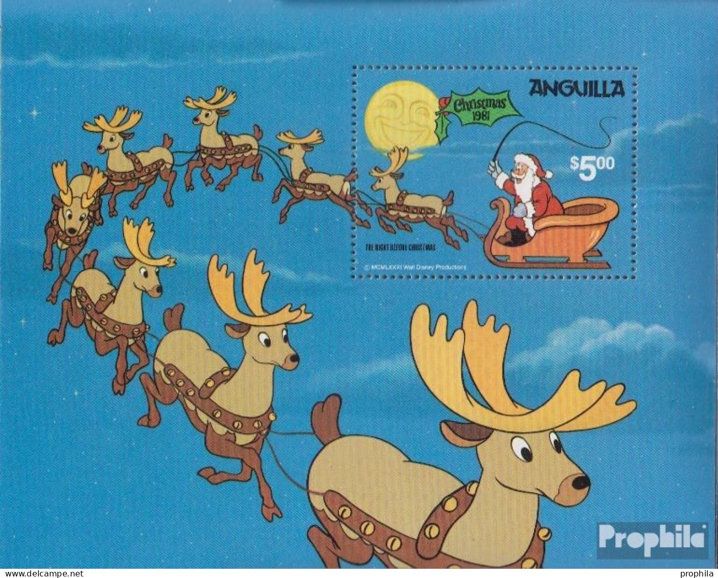 Anguilla Block40 (kompl.Ausg.) Postfrisch 1981 Weihnachten: Walt-Disney - Anguilla (1968-...)