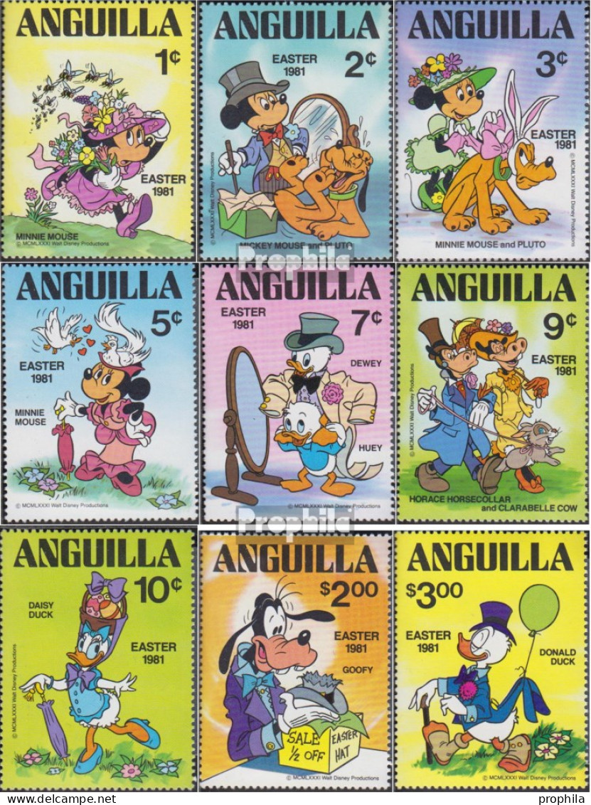 Anguilla 432-440 (kompl.Ausg.) Postfrisch 1981 Ostern: Walt-Disney-Figuren - Anguilla (1968-...)