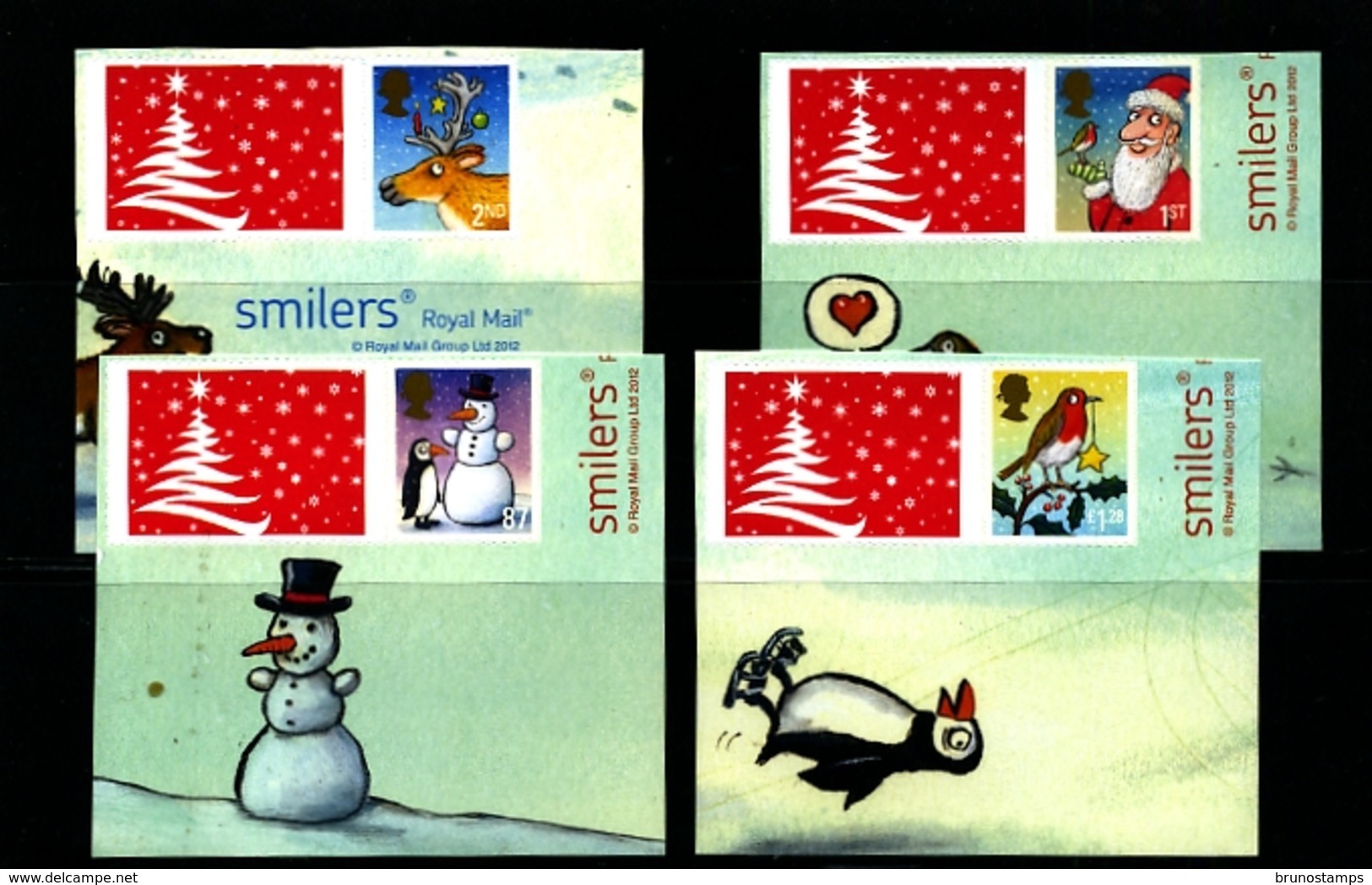 GREAT BRITAIN - 2012  CHRISTMAS  LITHO  SET  EX SMILERS   MINT NH - Nuovi