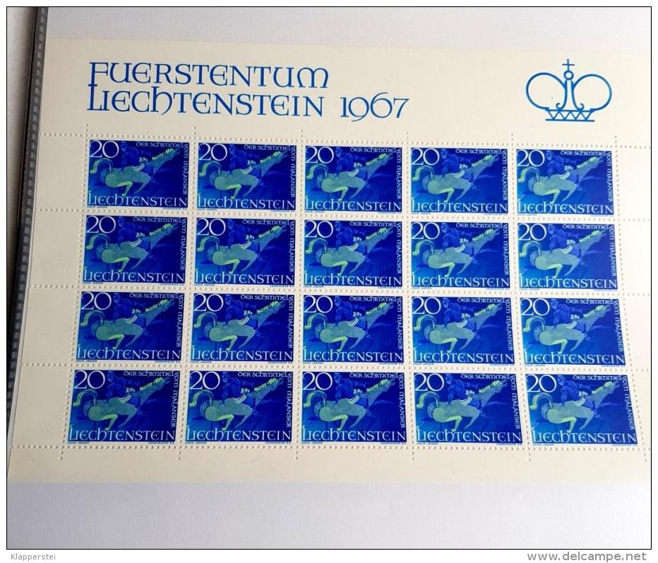 LIECHTENSTEIN LOT 12 KLEINBÖGEN Feuillet Bloc 1967 ** MNH SUPER ETAT - Blocs & Feuillets