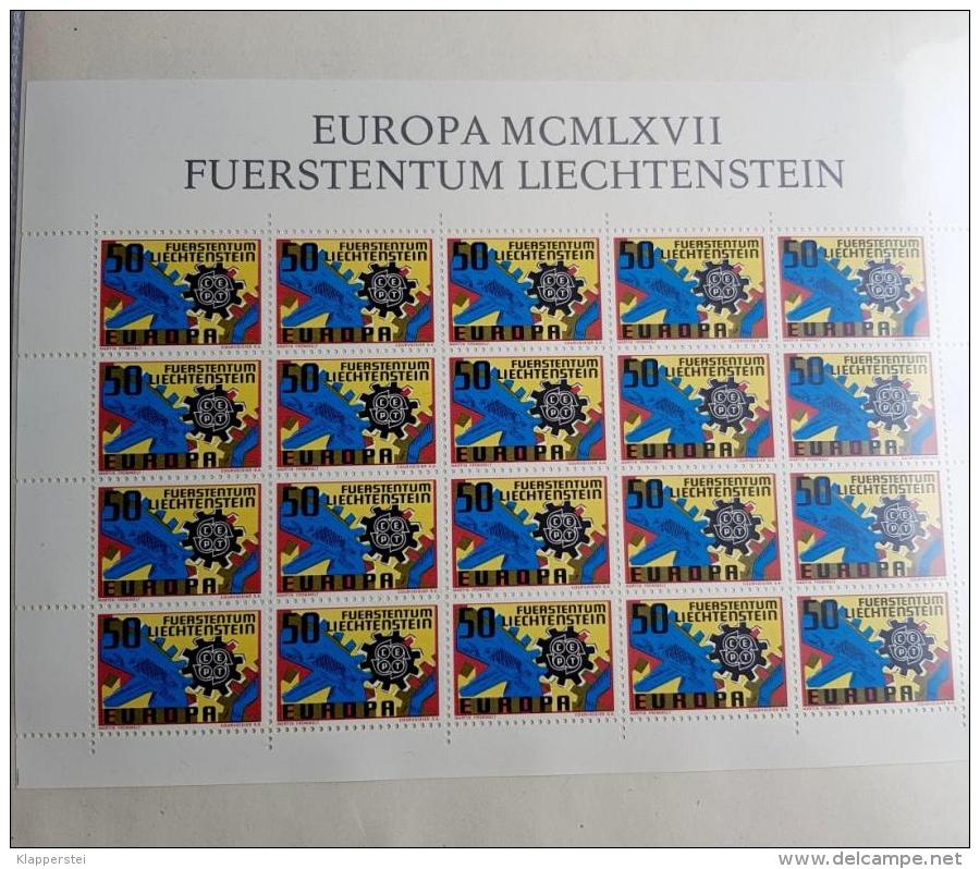 LIECHTENSTEIN LOT 12 KLEINBÖGEN Feuillet Bloc 1967 ** MNH SUPER ETAT