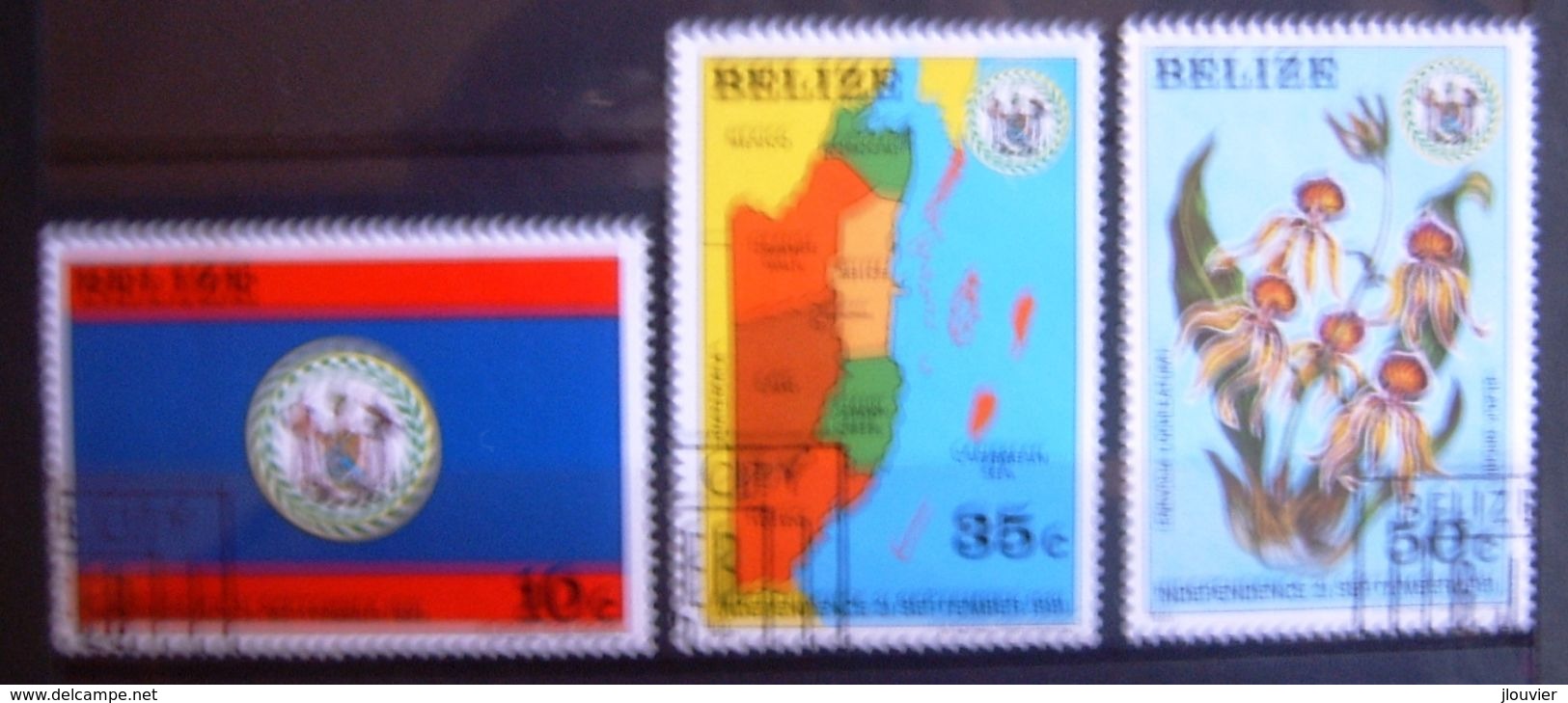 3 Timbres - Belize - Indépendance 21 Septembre 1981. - Belize (1973-...)