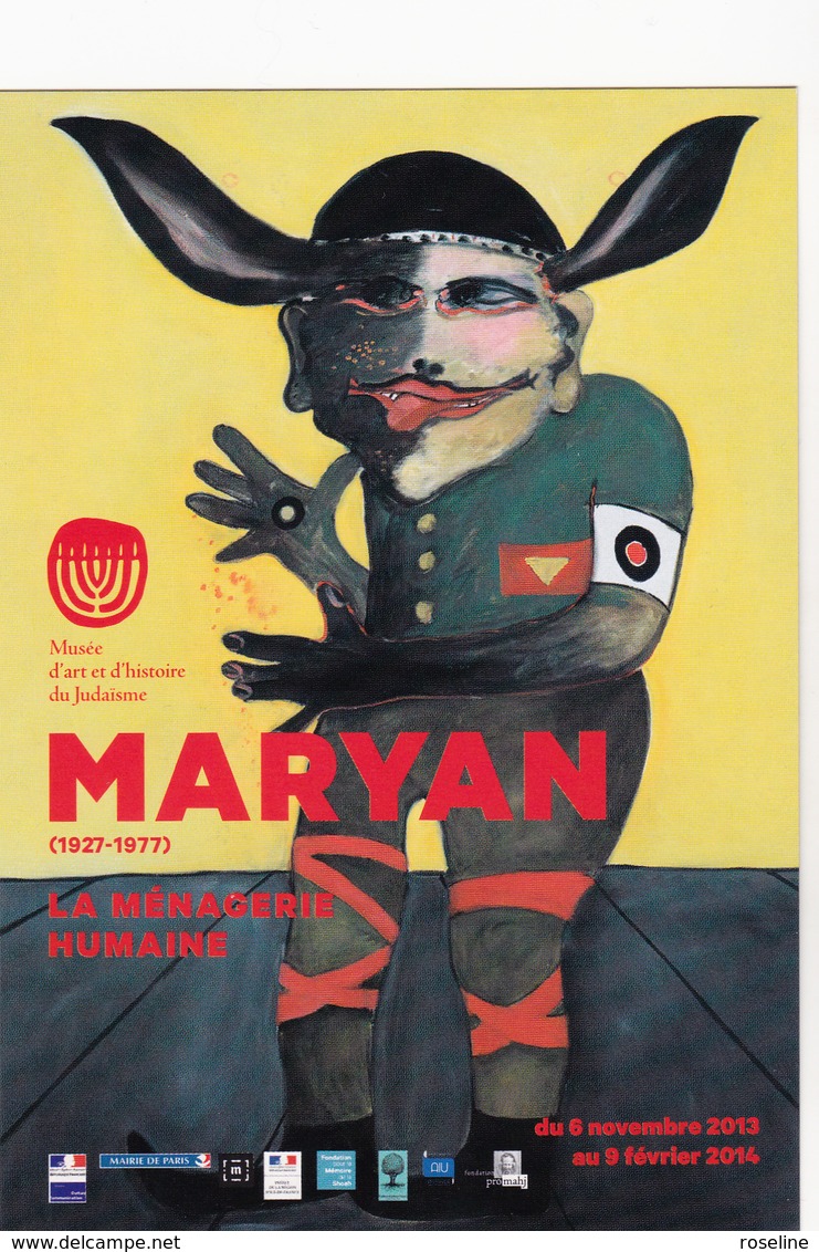 BURSTEIN Pinchas Dit MARYAN  Ed Cart'Com - La Ménagerie Humaine  - CPM  10.5x15 Neuve TBE 2014 - Paintings