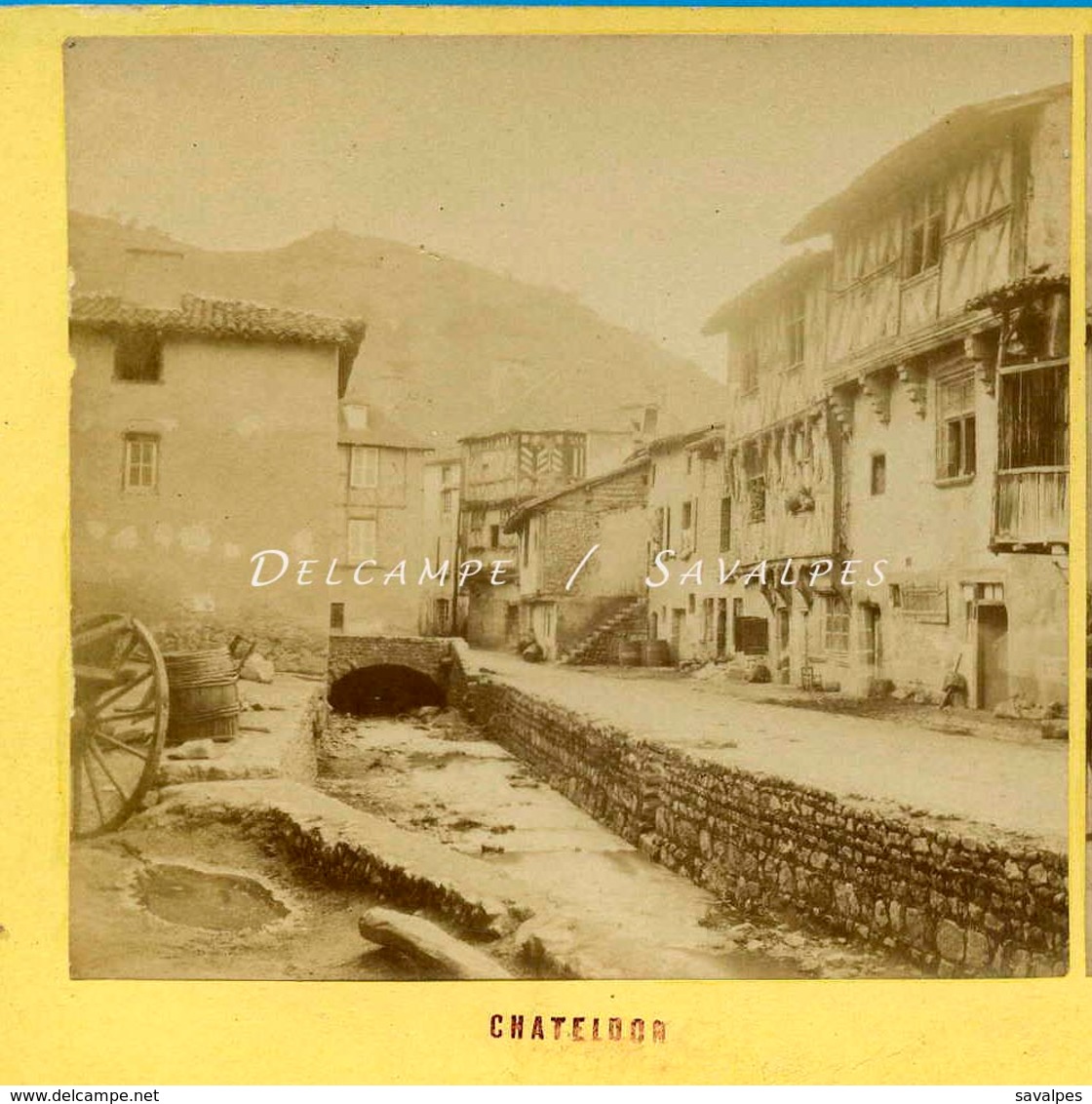 Puy De Dôme Auvergne - CHATELDON - Photo Stéréoscopique Vers 1870 - Voir Scans - Photos Stéréoscopiques