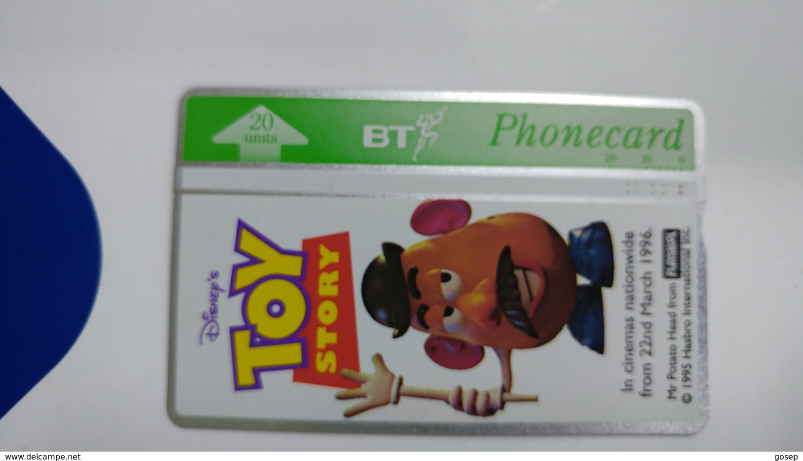 United Kingdom-(bta148)-disney's Toy Story(1)potato Head-(20units)-(642k)-price Cataloge3.00£-card+1card Prepiad Free - BT Advertising Issues