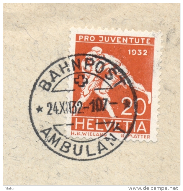 Schweiz - 1932/3 - 10c En 20c Pro Juventute On 2 Covers - Sport Athletics - Brieven En Documenten