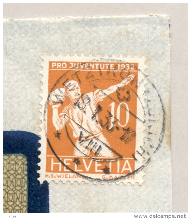 Schweiz - 1932/3 - 10c En 20c Pro Juventute On 2 Covers - Sport Athletics - Brieven En Documenten