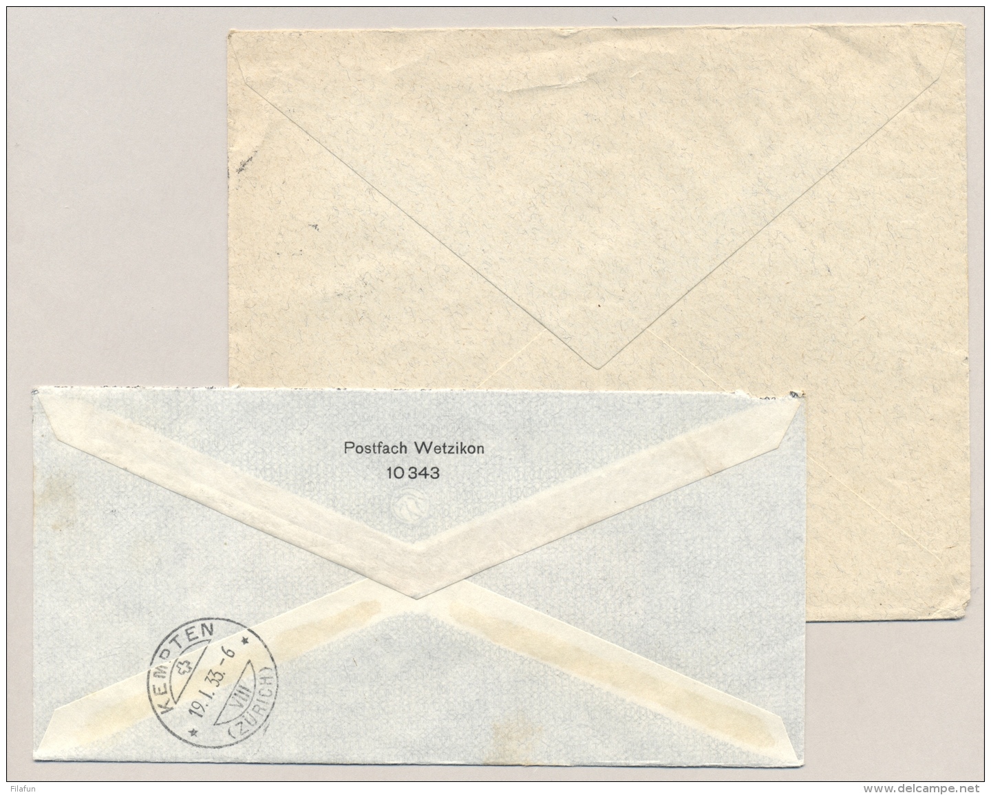 Schweiz - 1932/3 - 10c En 20c Pro Juventute On 2 Covers - Sport Athletics - Storia Postale