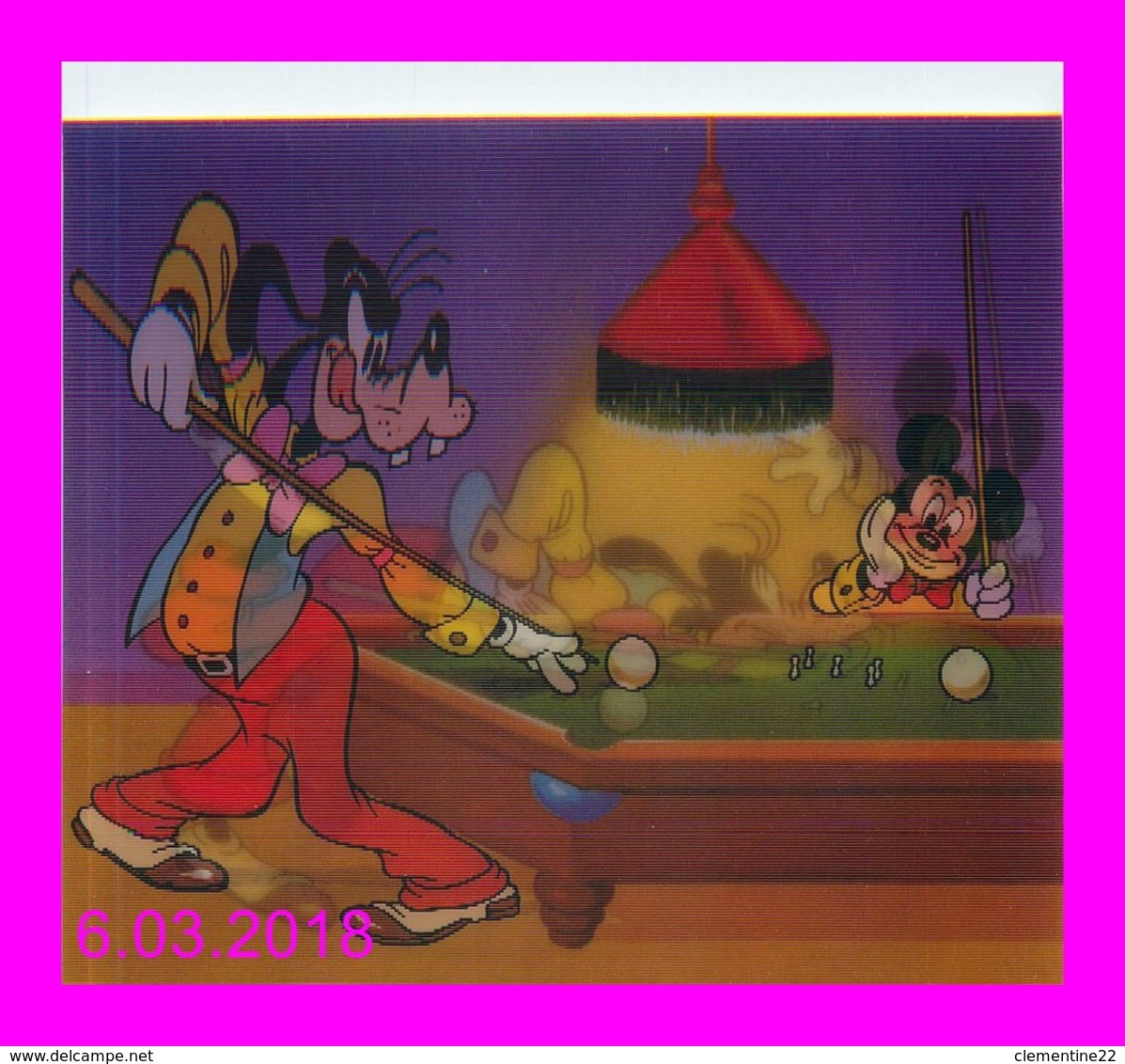 Théme Walt Disney * Carte Vision Relief * Ps 210 Pippo Virtuoso Di Strappo     ( Voir Scans Recto-Verso ) - Sonstige & Ohne Zuordnung