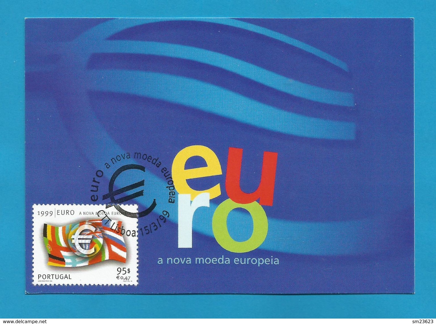 Portugal 1999  Mi.Nr. 2326 , EUROPA  CEPT Mitläufer - Einführung Des Euro - Maximum Card - CTT Lisboa 15/3/99 - 1999