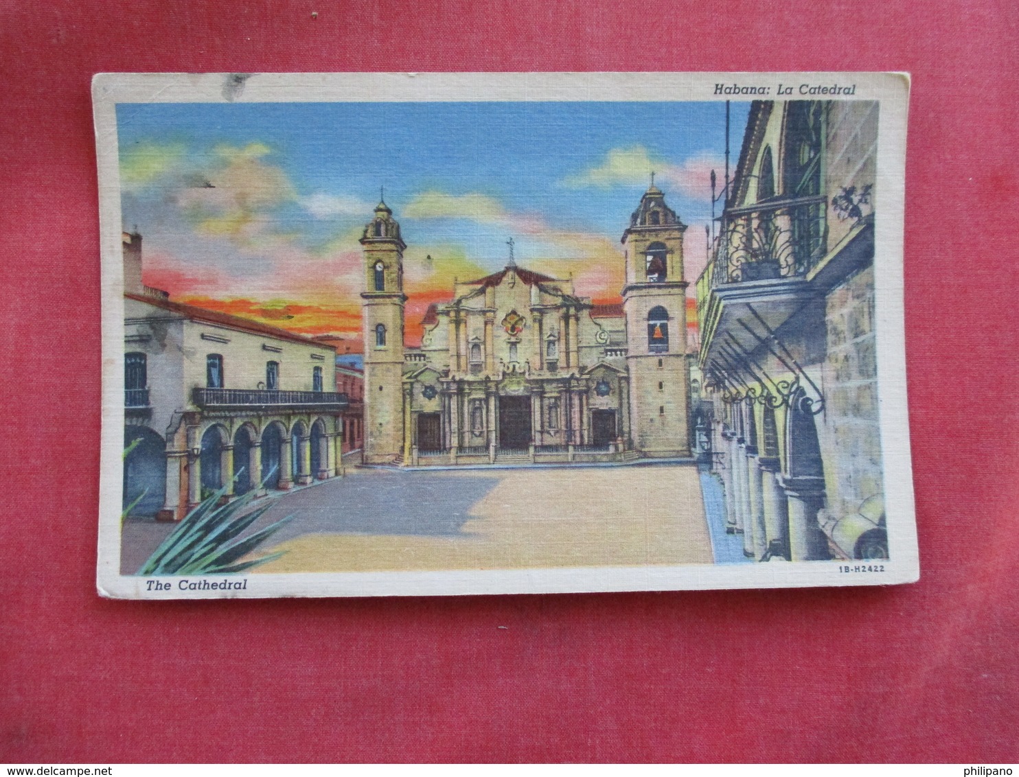 Habana Cuba Cathedral 3 Stamps On Back Not Posted Ref 2872 - Cuba