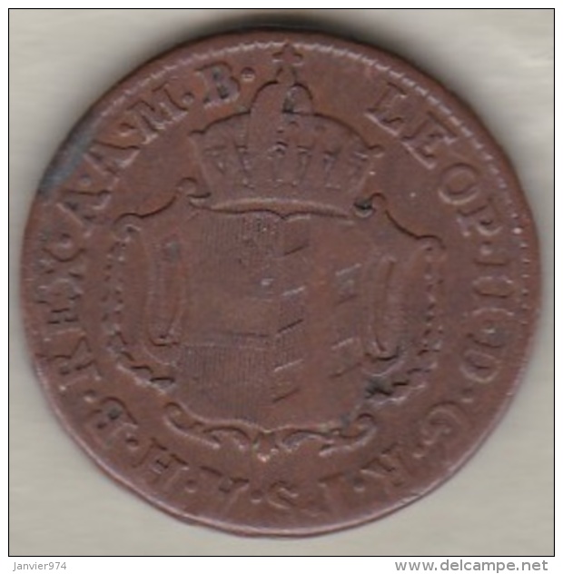 Empire Autrichiens. 1 Kreuzer 1792 H (Guntzbourg) Leopold II . KM# 16. Tres Rare. - Oesterreich