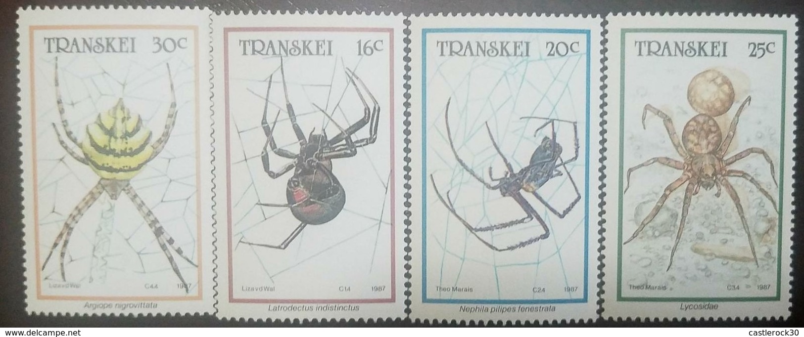 O) 1967 TRANSKEI, INSECTS -SPIDERS, SET MNH - Transkei
