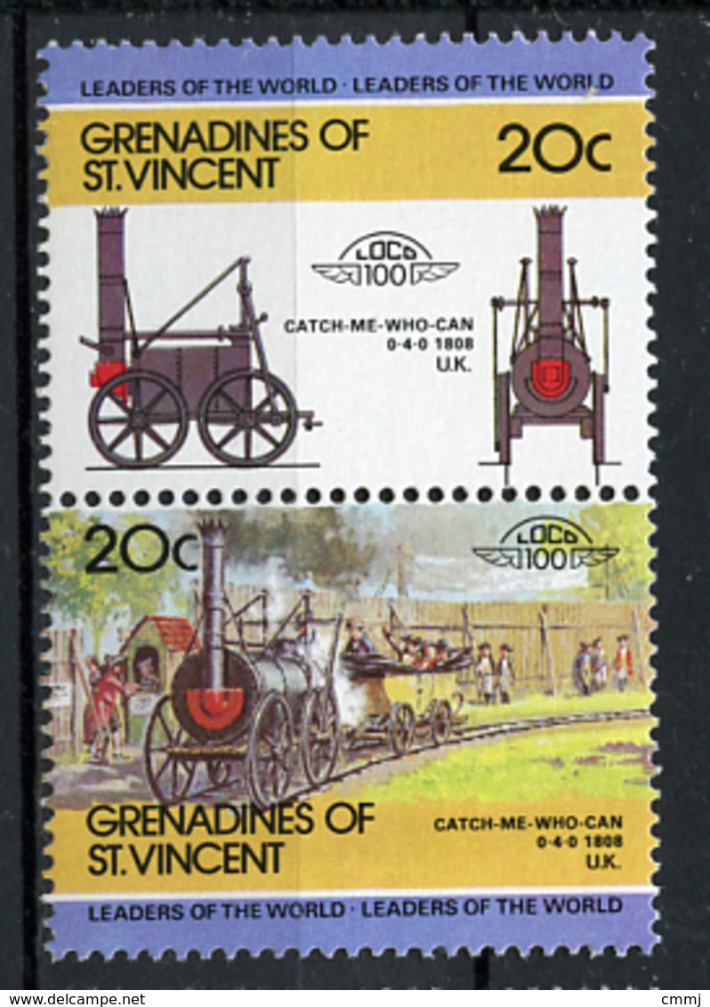 TRAINS - 1984 -  GRENADINES OF ST. VINCENT  - Mi. Nr. 328/29 -  NH -  (UP.70.39) - St.Vincent E Grenadine