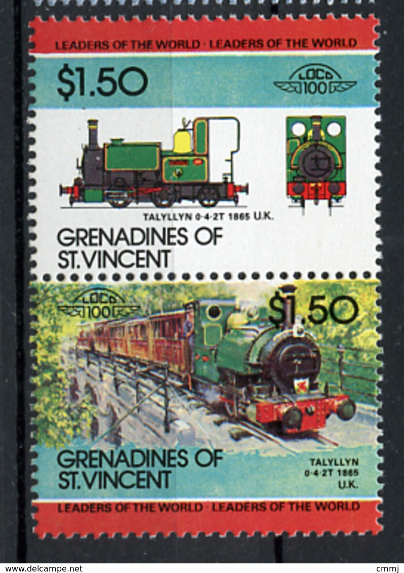 TRAINS - 1984 -  GRENADINES OF ST. VINCENT  - Mi. Nr. 336/37 -  NH -  (UP.70.39) - St.Vincent & Grenadines