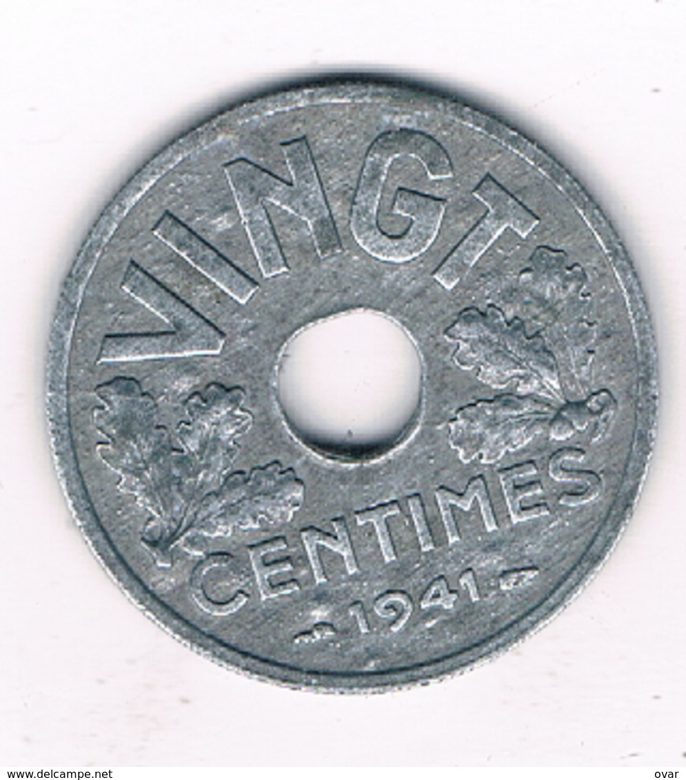 20 CENTIMES 1941 FRANKRIJK /1347G/ - Sonstige & Ohne Zuordnung