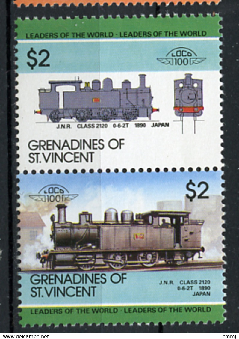 TRAINS - 1985 -  GRENADINES OF ST. VINCENT  - Mi. Nr. 433/34 -  NH -  (UP.70.39) - St.Vincent E Grenadine