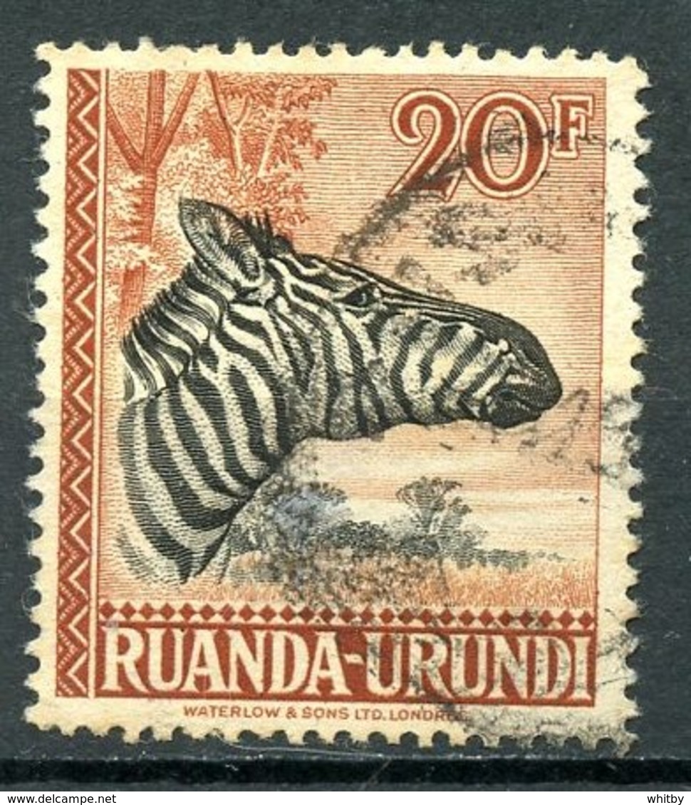 Ruanda-Urundi 1942 20f Zebra Issue #87 - Used Stamps