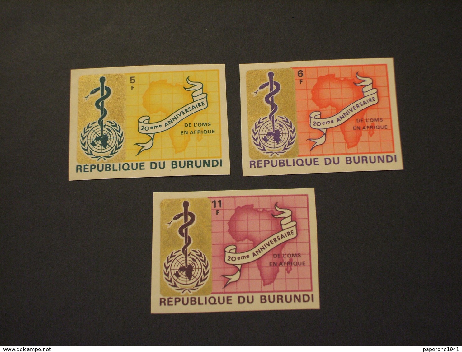 BURUNDI - 1969 O M S/SERPENTE  3 VALORI   ND- NUOVI(++) - Nuovi