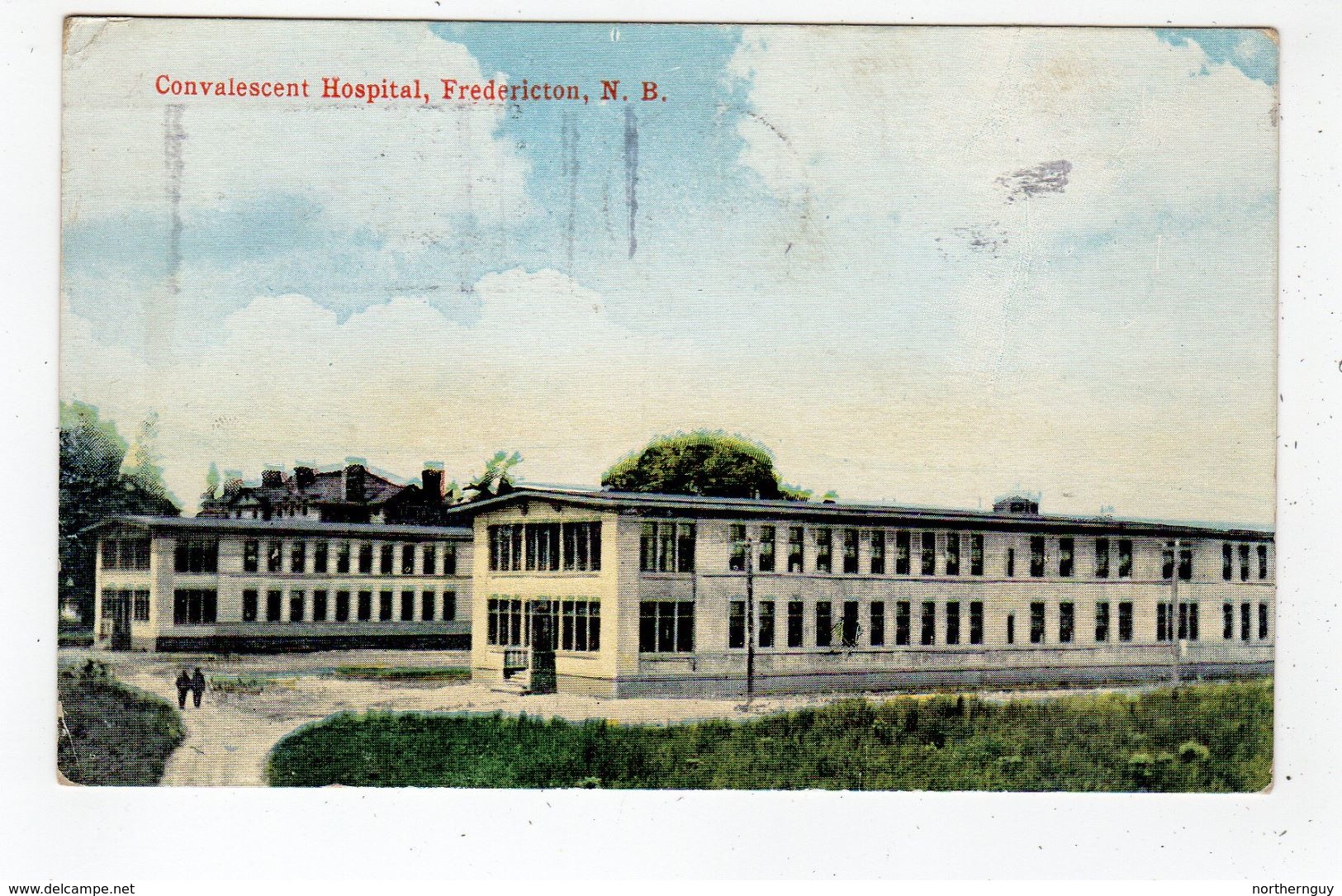 FREDERICTON, New Brunswick, Canada, Convalescent Hospital, 1923 Postcard, Sent From 135 York Street - Fredericton